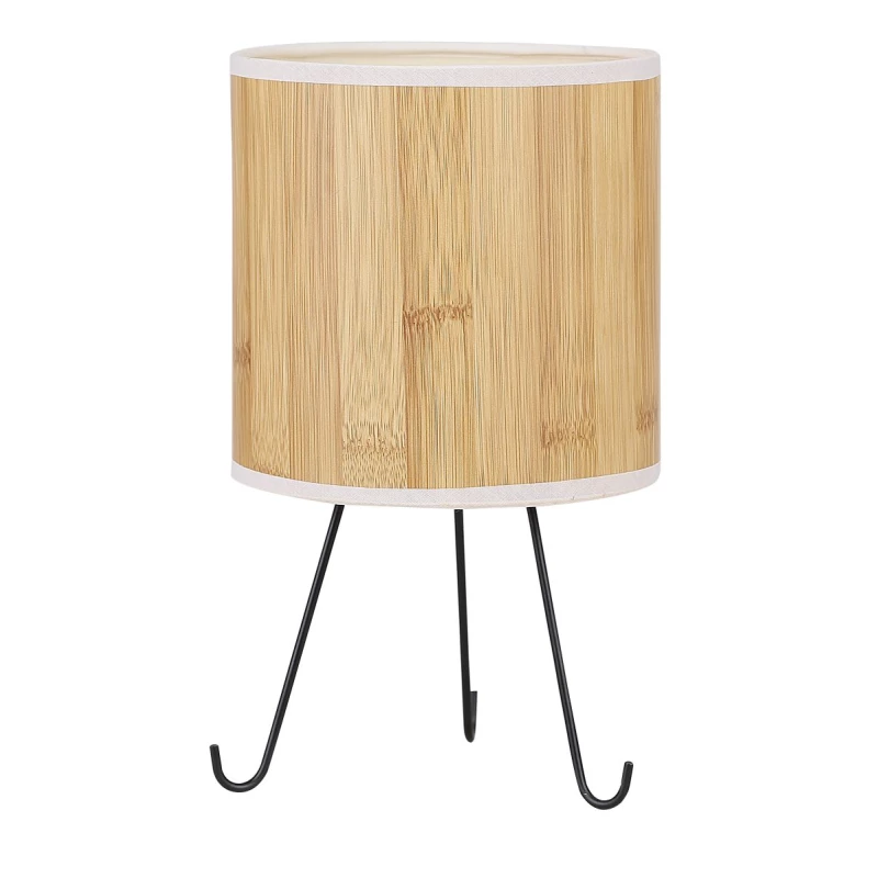 Designová stolní lampa ADORA - 1xE14, 40W, borovice / černá