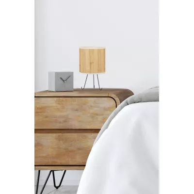 Designová stolní lampa ADORA - 1xE14, 40W, borovice / černá