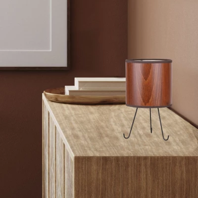 Designová stolní lampa ADORA - 1xE14, 40W, dub / černá