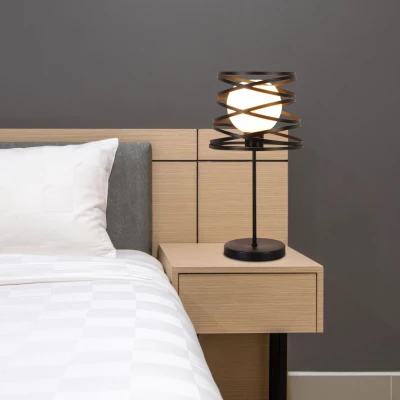 Designová stolní lampa AKITA - 1xE14, 40W, černá