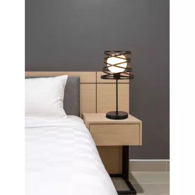 Designová stolní lampa AKITA - 1xE14, 40W, černá