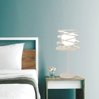 Designová stolní lampa AKITA - 1xE14, 40W, bílá