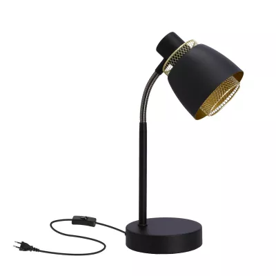 Moderní stolní lampa ALEKSANDRIA - 1xE14, 40W, zlatá / černá