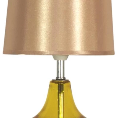Moderní stolní lampa ALLADINA - 1xE14, 40W, chromovaná / jantarová
