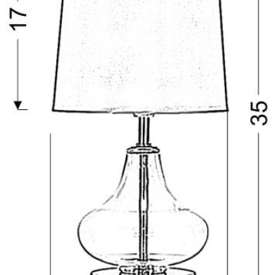 Moderní stolní lampa ALLADINA - 1xE14, 40W, chromovaná / jantarová