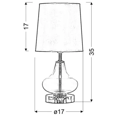 Moderní stolní lampa ALLADINA - 1xE14, 40W, chromovaná / jantarová