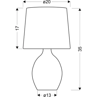 Stolní moderní keramická lampa AMBON - 1xE14, 40W, bílá / šedá
