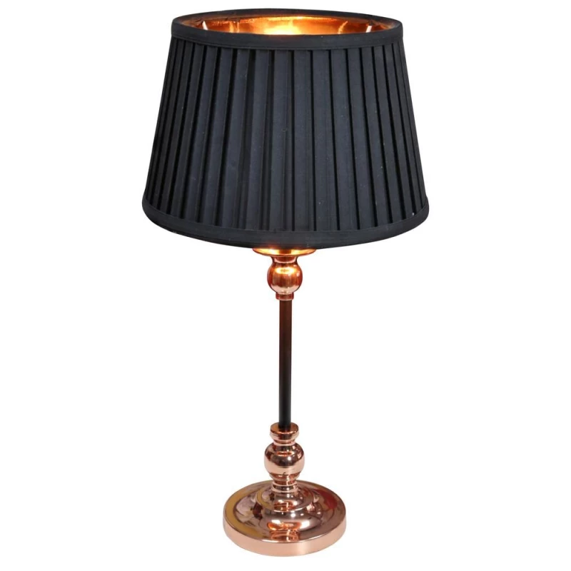 Moderní stolní lampa AMORE - 1xE27, 60W, černá / měděná