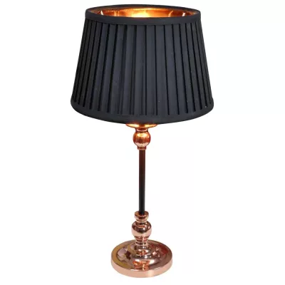 Moderní stolní lampa AMORE - 1xE27, 60W, černá / měděná