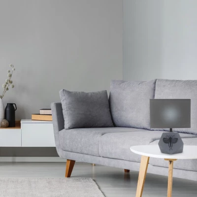 Stolní moderní lampa ANIMI - 1xE14, 40W, tmavá šedá