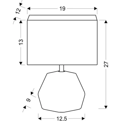 Stolní moderní lampa ANIMI - 1xE14, 40W, tmavá šedá