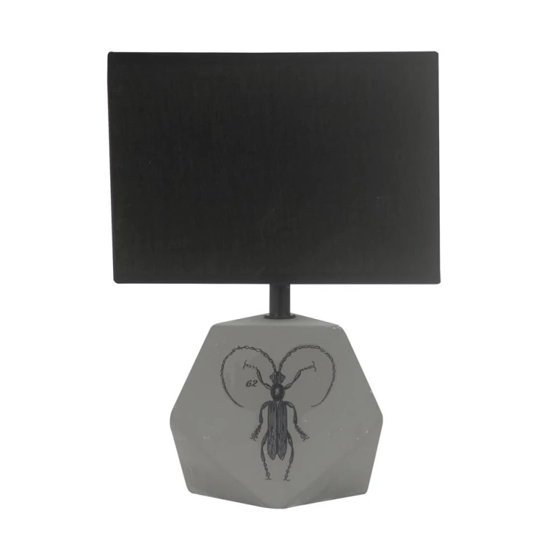 Stolní moderní lampa ANIMI - 1xE14, 40W, světlá šedá / černá