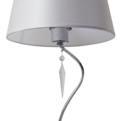 Moderní stolní lampa ANSA - 1xE27, 60W, chromovaná / bílá