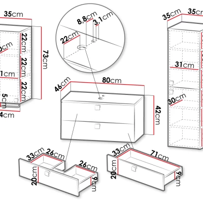 VÝPRODEJ - Koupelnová sestava PALOMA 1 - bílá + sifon ZDARMA