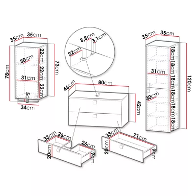 VÝPRODEJ - Koupelnová sestava PALOMA 1 - bílá + sifon ZDARMA