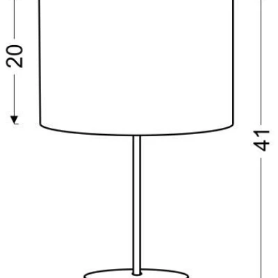 Moderní kulatá stolní lampa ARABESCA - 1xE27, 60W, chromovaná / krémová