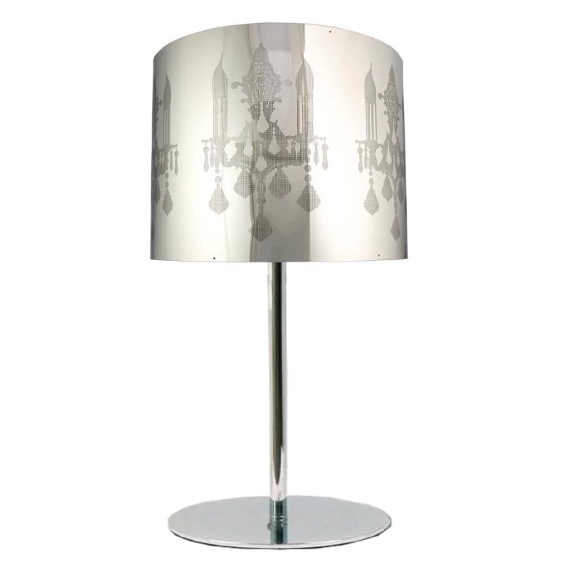Moderní stolní lampa ARKAS - 1xE27, 60W, chromovaná