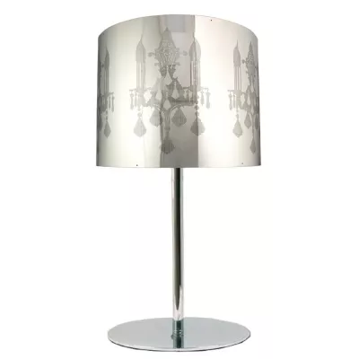 Moderní stolní lampa ARKAS - 1xE27, 60W, chromovaná