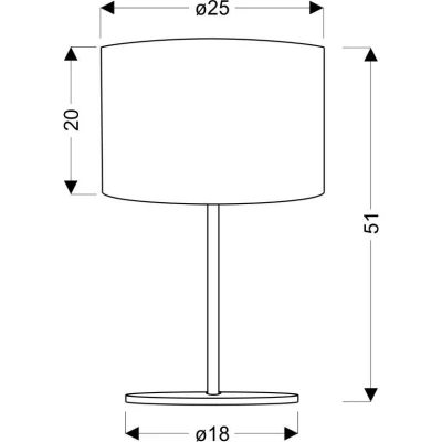 Moderní stolní lampa ARKAS - 1xE27, 60W, chromovaná