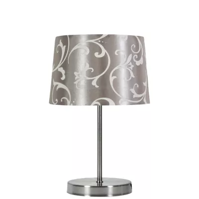 Moderní stolní lampa AROSA - 1xE14, 40W, stříbrná / šedá