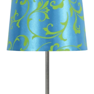 Moderní stolní lampa AROSA - 1xE14, 40W, stříbrná / modrá