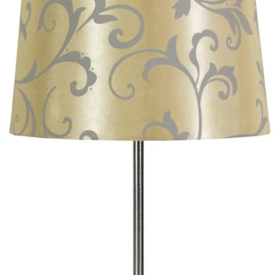 Moderní stolní lampa AROSA - 1xE14, 40W, stříbrná / béžová