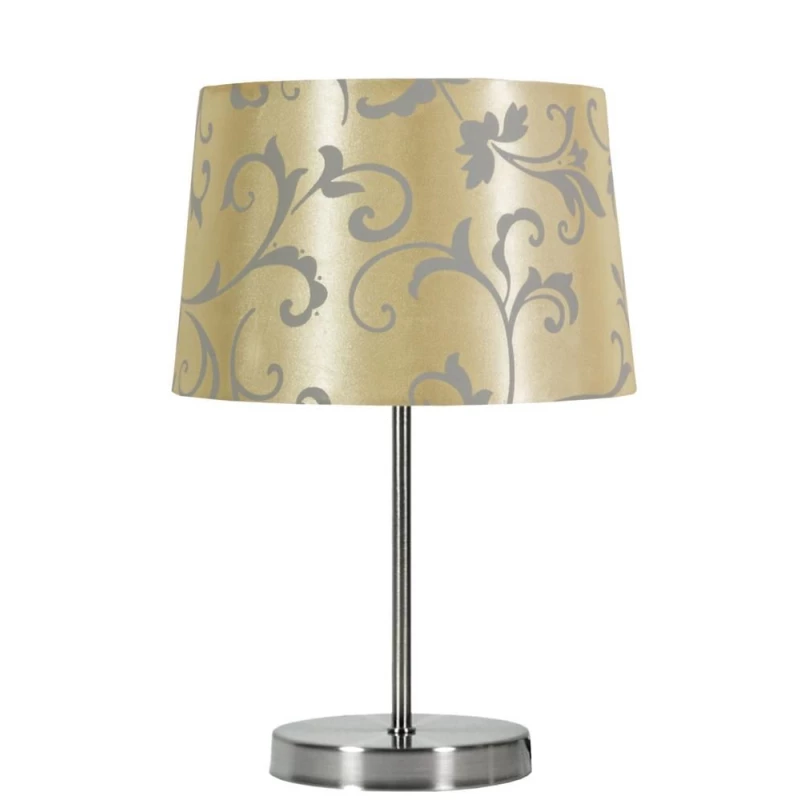 Moderní stolní lampa AROSA - 1xE14, 40W, stříbrná / béžová