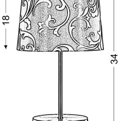 Moderní stolní lampa AROSA - 1xE14, 40W, stříbrná / modrá