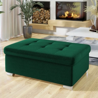 VÝPRODEJ - Taburetka do obýváku NELLI 2 - tmavá zelená 2