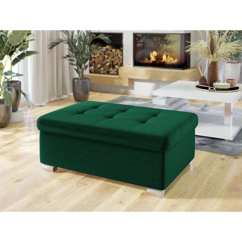 VÝPRODEJ - Taburetka do obýváku NELLI 2 - tmavá zelená 2