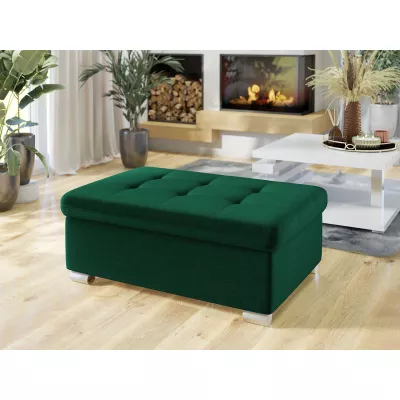 VÝPRODEJ - Taburetka do obýváku NELLI 2 - tmavá zelená 2