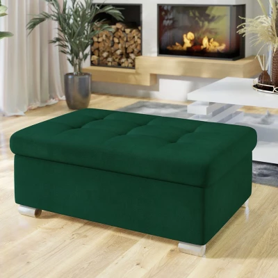 VÝPRODEJ - Taburetka do obýváku NELLI 2 - tmavá zelená 3