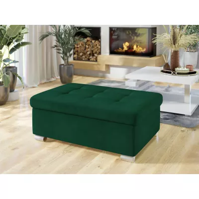 VÝPRODEJ - Taburetka do obýváku NELLI 2 - tmavá zelená 3