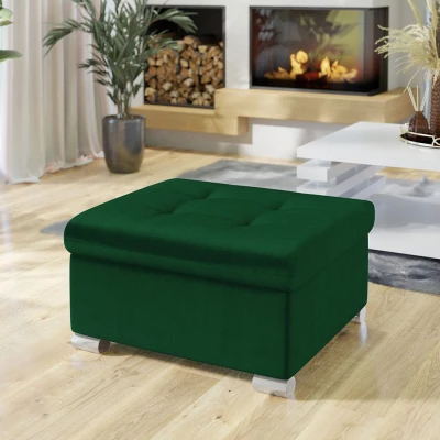 VÝPRODEJ - Taburetka do obýváku NELLI 1 - tmavá zelená 1