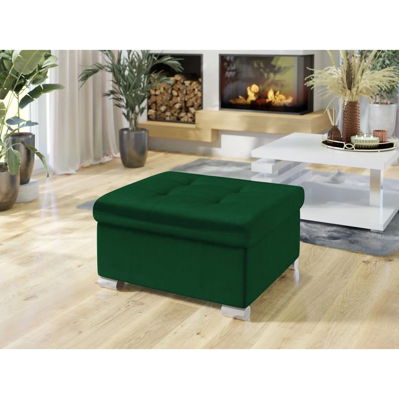 VÝPRODEJ - Taburetka do obýváku NELLI 1 - tmavá zelená 1