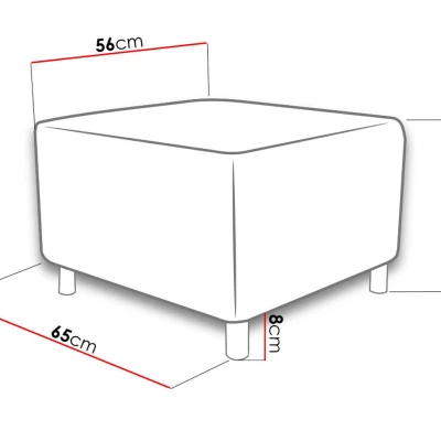 VÝPRODEJ - Rozkládací pohovka s taburetem ELZA - modrá 2