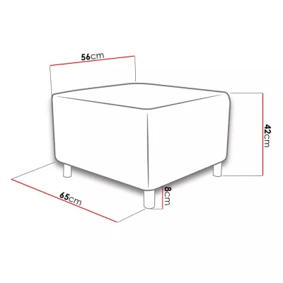 VÝPRODEJ - Rozkládací pohovka s taburetem ELZA - modrá 2