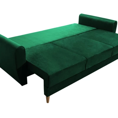 VÝPRODEJ - Třímístná rozkládací pohovka PROSPERO - zelená