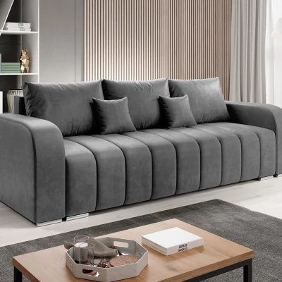 VÝPRODEJ - Třímístná pohovka na každodenní spaní ROSALINE - šedá