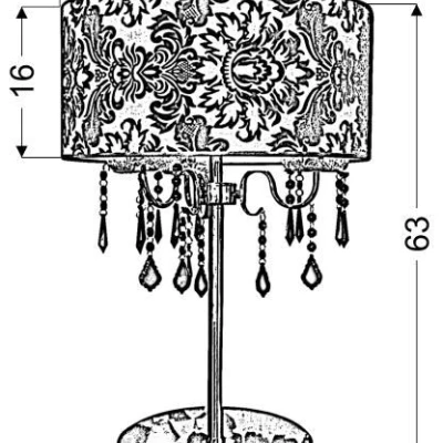 Moderní stolní lampa ASTOR - 3xE14, 40W, chromovaná / červenočerná