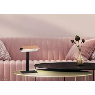 Stolní lampa v bankéřském stylu BANKIER - 1xE14, 40W, černá / měděná