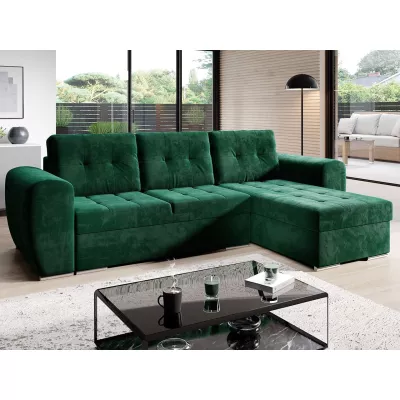 VÝPRODEJ - Rohová rozkládací sedačka PURISIMA - zelená