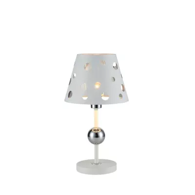 Stolní moderní lampa BATLEY - 1xE14, 60W, bílá