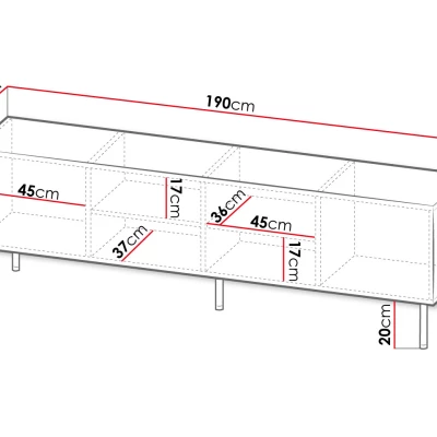 VÝPRODEJ - TV stolek MACARIO - bílý