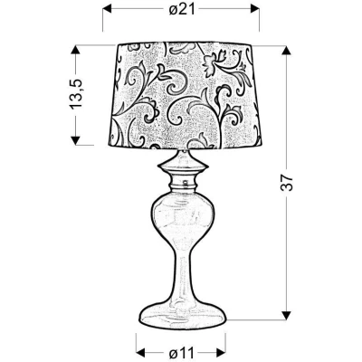 Moderní stolní lampa BERKANE - 1xE14, 40W, šedá / béžová