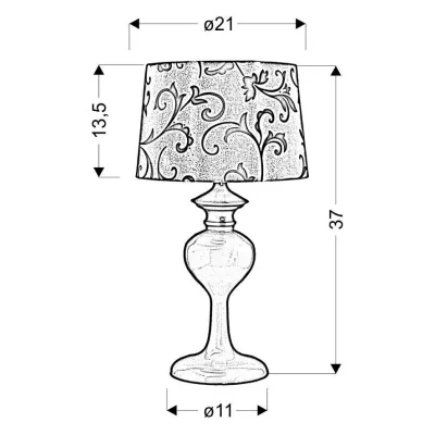 Moderní stolní lampa BERKANE - 1xE14, 40W, šedá / béžová