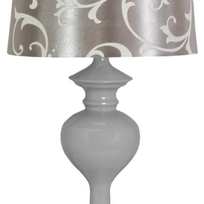 Moderní stolní lampa BERKANE - 1xE14, 40W, šedá