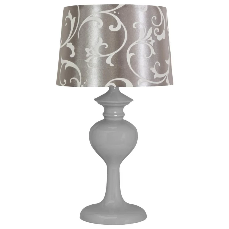 Moderní stolní lampa BERKANE - 1xE14, 40W, šedá