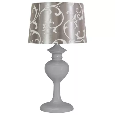Moderní stolní lampa BERKANE - 1xE14, 40W, šedá