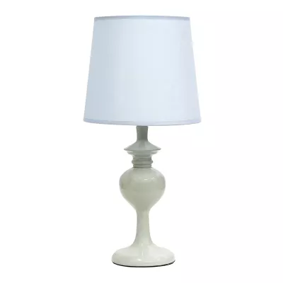 Moderní stolní lampa BERKANE - 1xE14, 40W, bílá / modrá